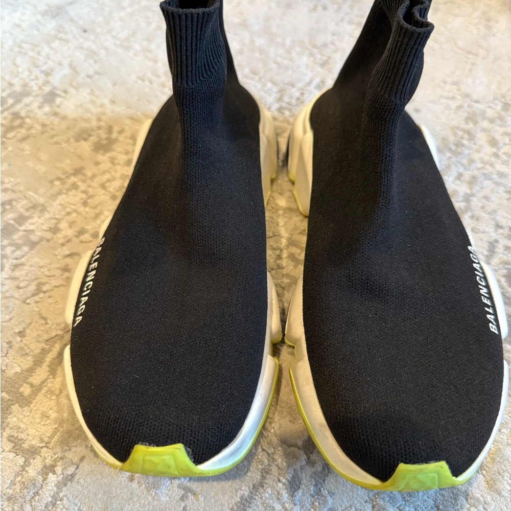 Balenciaga Black Sock Sneakers Size 8 - Picture 2 of 5